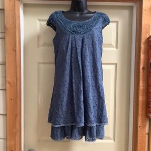 Moon River blue lace dress